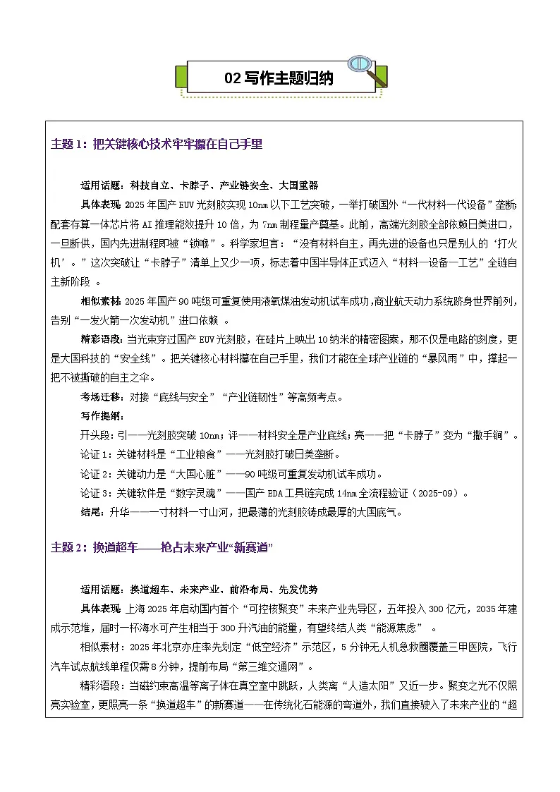 热点话题59:奋进“十五五”以科技自立自强抢占发展制高点-2026年高考语文作文热点话题素材讲练(全国通用)第3页