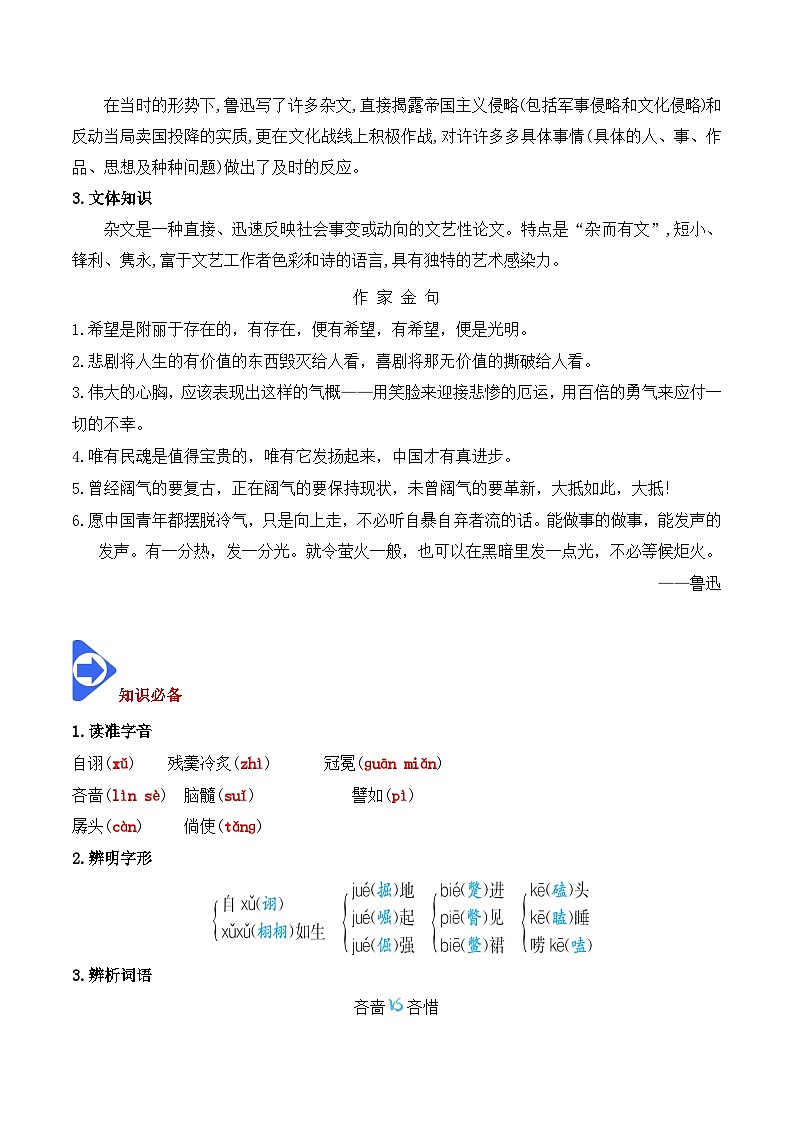 高考语文【一轮复习】精品复习讲义练习 (3)第2页