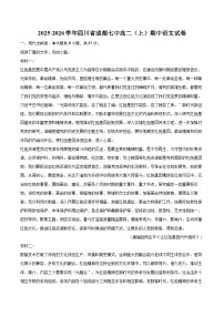 2025-2026学年四川省成都七中高二（上）期中语文试卷-自定义类型