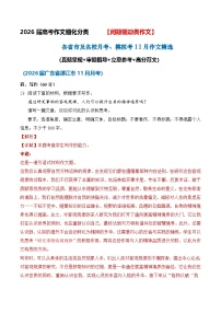问题驱动类作文11月精选-2026届高考语文各省市及名校月考、模拟考作文精选导写讲练（真题 审题 立意 范文）全国通用