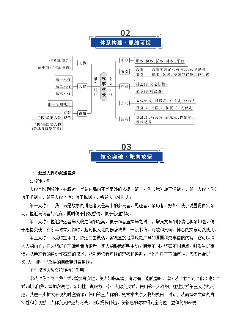 高考语文一轮复习-赏析叙述技巧(复习讲义)(原卷版)第3页