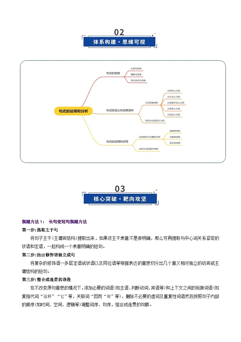高考语文一轮复习-句式的运用和分析(复习讲义)(全国通用)(解析版)第3页