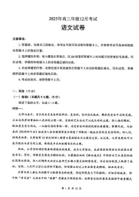 湖北省云学联盟2025-2026学年高三上学期12月月考语文试卷（PDF版附解析）