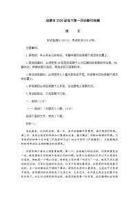 四川省成都市2026届高三上学期第一次诊断性检测语文试题（含答案）