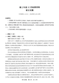 八省八校2026届高三上学期12月联合测评试题（湖南）语文试卷（PDF版附解析）