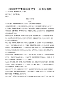 2024-2025学年宁夏吴忠市兰亭中学高一(上)期末语文试卷-自定义类型