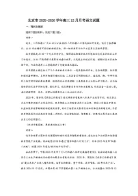 北京市2025-2026学年高三上学期12月月考语文试题(含答案)
