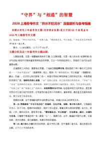 “守界”与“相通”的智慧2026上海春考作文“井水不犯河水”深度解析与备考指南-2026年高考语文作文热点新闻素材讲练