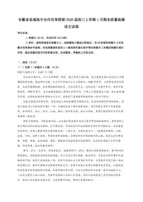 安徽省县域高中合作共享联盟2026届高三上学期1月期末质量检测语文试卷（含答案）