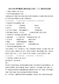 2025-2026学年黑龙江省哈尔滨九中高二(上)期末语文试卷-自定义类型 (1)