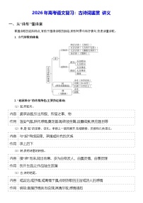 2026年高考语文复习：古诗词鉴赏 讲义（含练习题及答案）