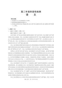 2025-2026学年甘肃省陇南市高二上学期1月阶段性检测语文试卷（含答案）