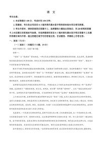 云南省楚雄彝族自治州2025-2026学年高一上学期期中语文试题（含答案）