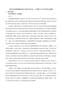 重庆市名校联盟2025-2026学年高一上学期第二次联合考试（12月）语文试卷（含答案）