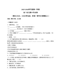 上海市上海交通大学附属中学2025_2026学年高二上学期期中考试语文试卷（文字版，含答案）