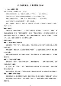 高中语文15个名言类作文立意及思辨分论点知识清单(共20页)
