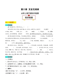 必修上册文言知识梳理-高考语文一轮复习知识清单(原卷版)