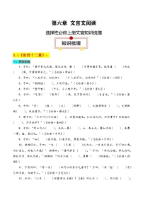 选择性必修上册文言知识梳理-高考语文一轮复习知识清单（原卷版）