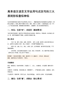 高考语文语言文字运用句式仿写的三大原则形似意似神似高中语文讲义