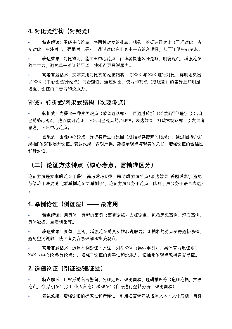 高考语文论述类文本阅读分析文本的论证特点及表达效果高中语文讲义第3页