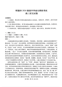 昭通2026年高考模拟语文试题及答案
