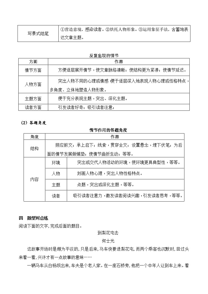 高考语文一轮复习 文学类文本阅读 讲与练05 小说的情节作用(教考衔接,教材典例)第3页