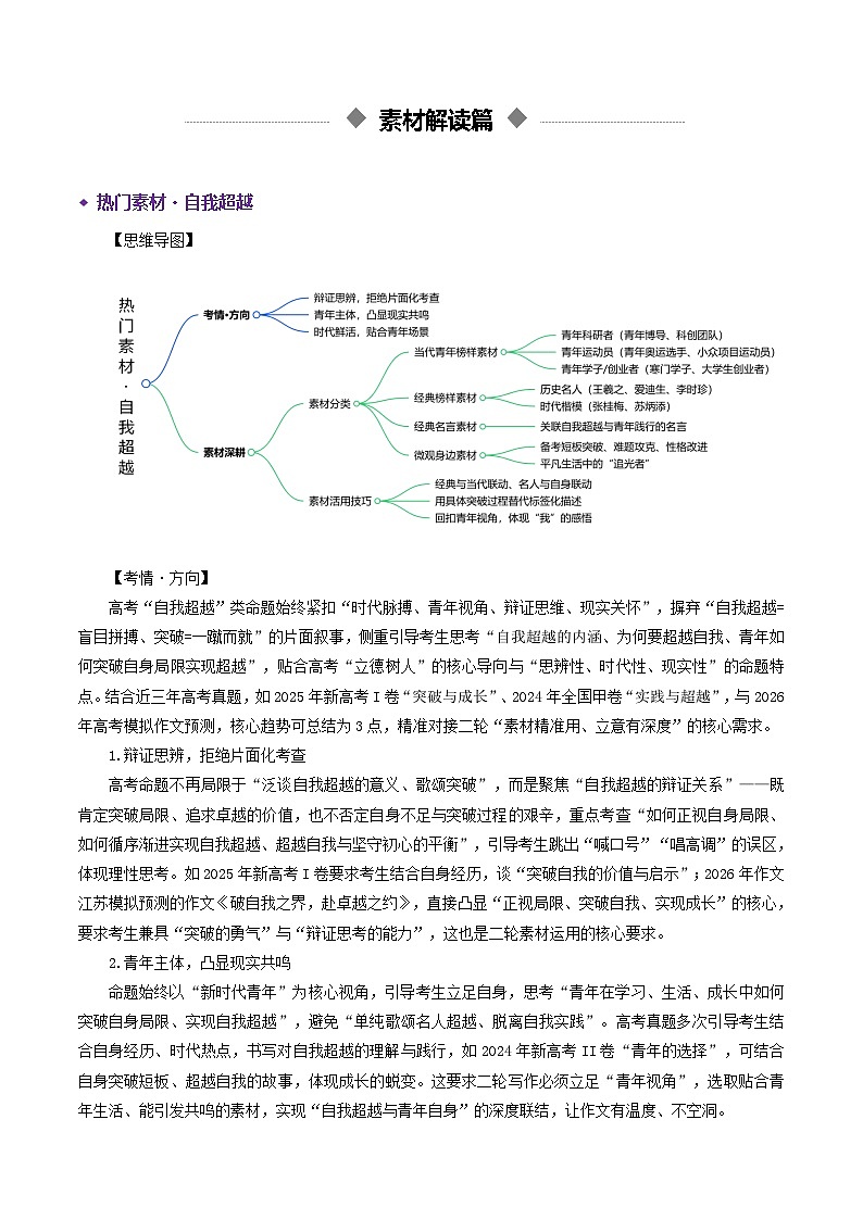 专题07 自我超越(热门素材)(全国通用)2026年高考语文二轮复习议论文写作讲练第2页