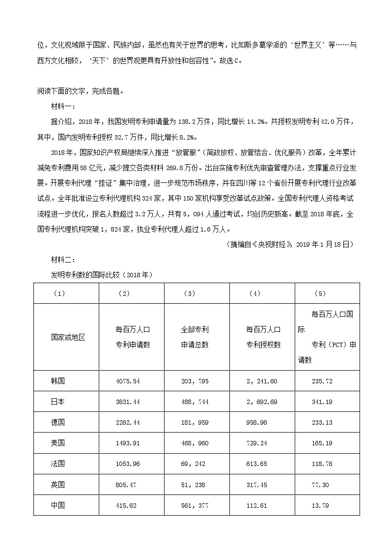 2019届江西省新余市第四中学高三高考全真模拟考试语文试题(解析版)03