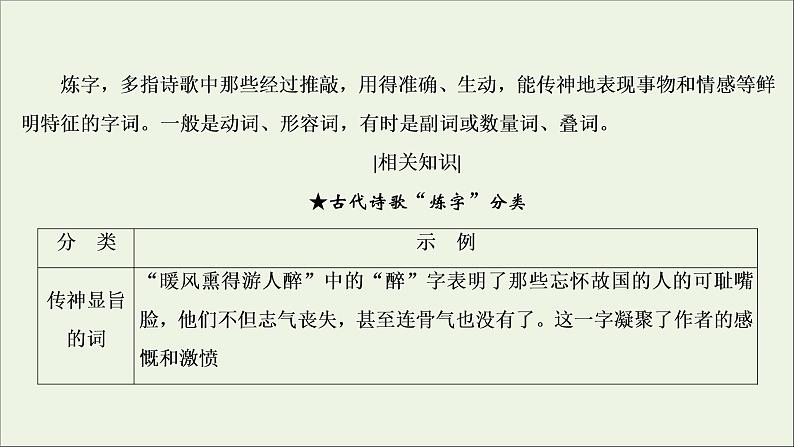 (全国通用)2021版高考语文一轮复习第2板块古代诗文阅读专题2古代诗歌鉴赏考点2鉴赏古代诗歌的语言课件 (1)05