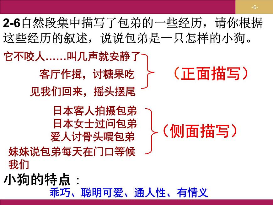 2020年人教版語(yǔ)文高一上學(xué)期必修一第三單元第八課《小狗包弟》課件（新版已刪）第6頁(yè)