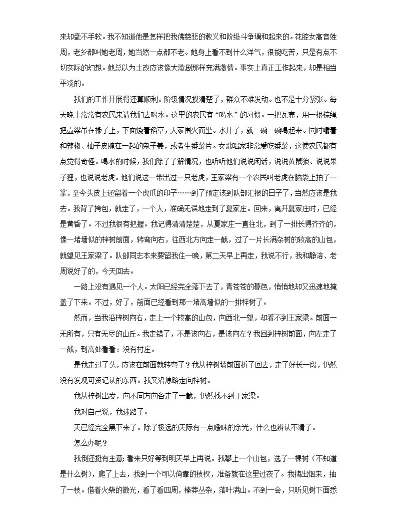 2020届高三语文一轮复习知识点总动员06《文学类文本阅读小说》(含解析)02