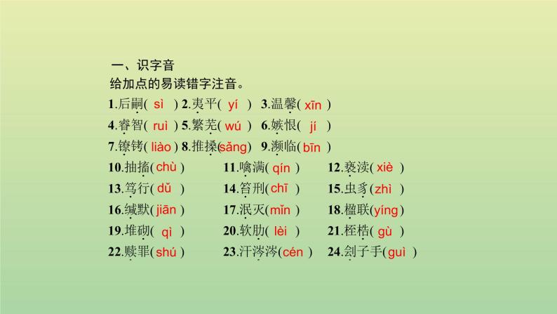 【精品试题】高考语文一轮复习教材梳理现代文课件必修4202