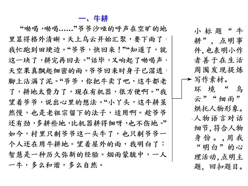高中语文人教版必修1(课件):单元序列写作(一) 《心音共鸣》PPT 写触动心灵的人和事02