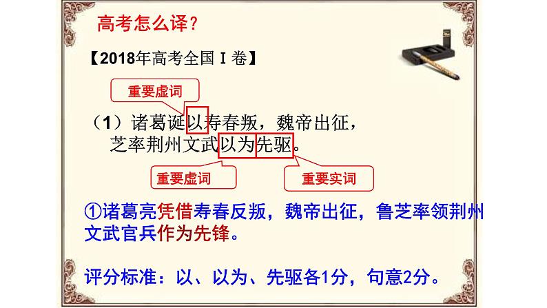 高考文言文翻译1 课件05