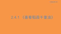 语文必修 上册第二单元4 (喜看稻菽千重浪――记首届国家最高科技奖获得者袁隆平 *心有一团火,温暖众人心 *“探界者”钟扬)4.1 喜看稻菽千重浪――记首届国家最高科技奖获得者袁隆平精品课件ppt