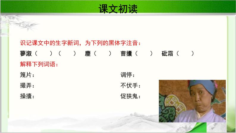 《刘姥姥一进荣国府》公开课教学PPT课件（高中语文北师大版必修4）04