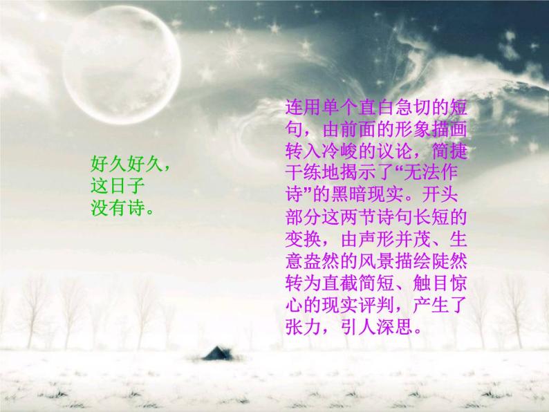 高中语文人教选修《中国现代诗歌散文欣赏》课件：诗歌部分 第五单元  苦难的琴音--憎恨（共20张PPT）05