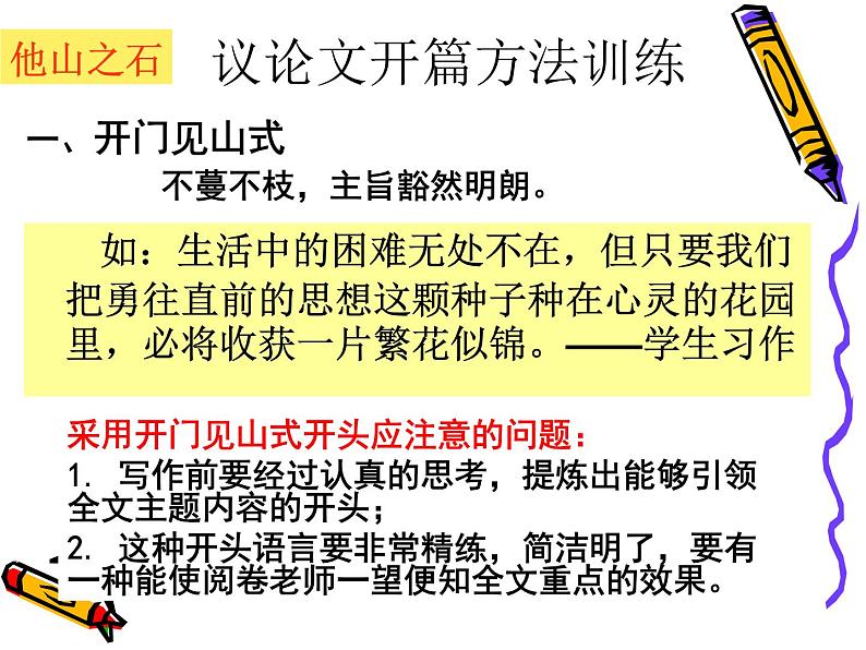 2021高考语文 议论文精彩开头课件06