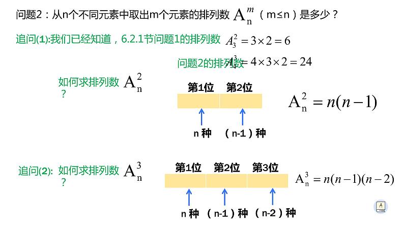 6.2.2 排列数-【新教材】人教A版(2019)高中数学选择性必修第三册课件05