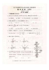 2020-2021学年河南省平顶山市高二下学期五县重点高中期末联考7.1 - 数学（文）试题（ PDF版）