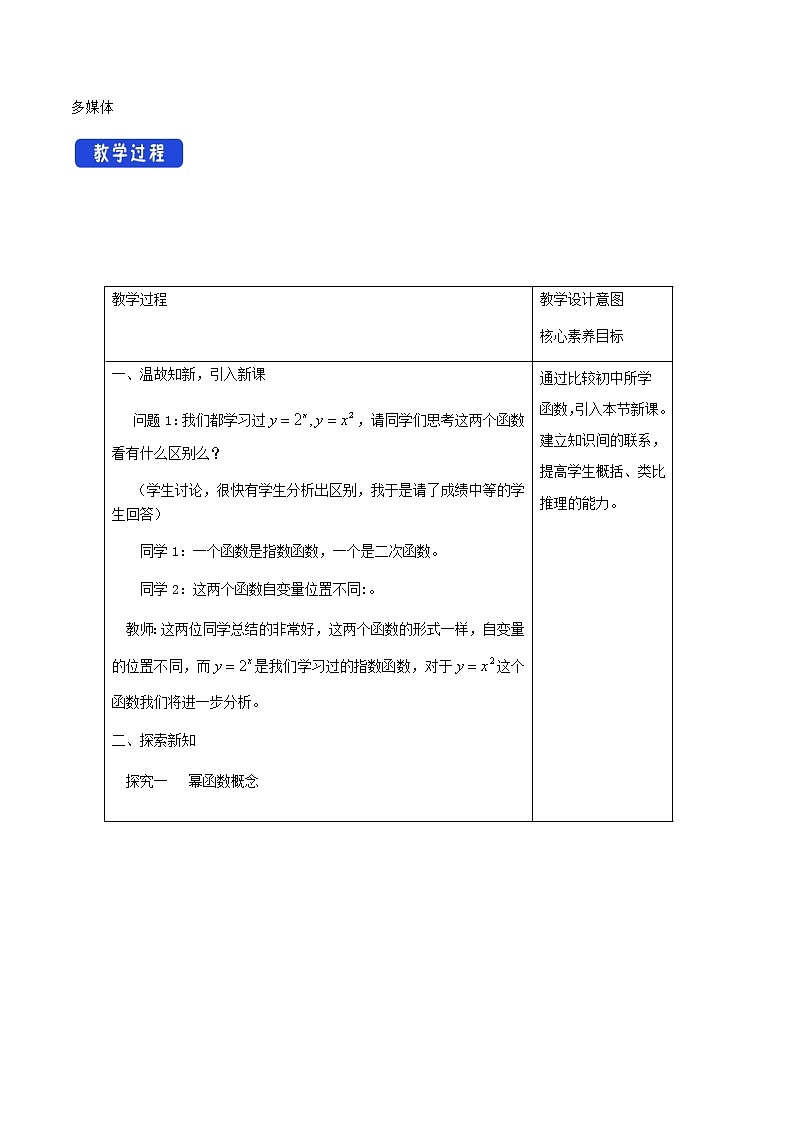 3.3 冪函數(shù) 教學設計(1)第2頁