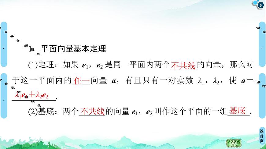 9.3.1平面向量基本定理-【新教材】蘇教版(2019)高中數(shù)學(xué)必修第二冊(cè)課件第5頁(yè)