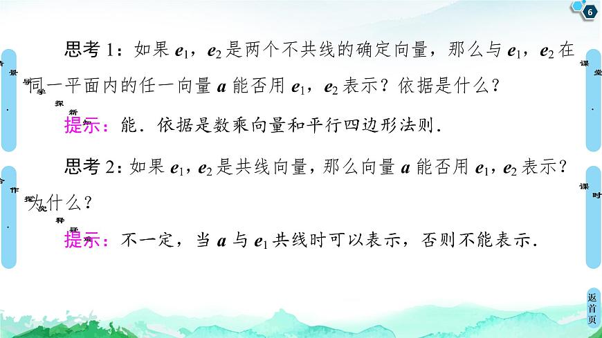 9.3.1平面向量基本定理-【新教材】蘇教版（2019）高中數(shù)學(xué)必修第二冊(cè)課件第6頁(yè)