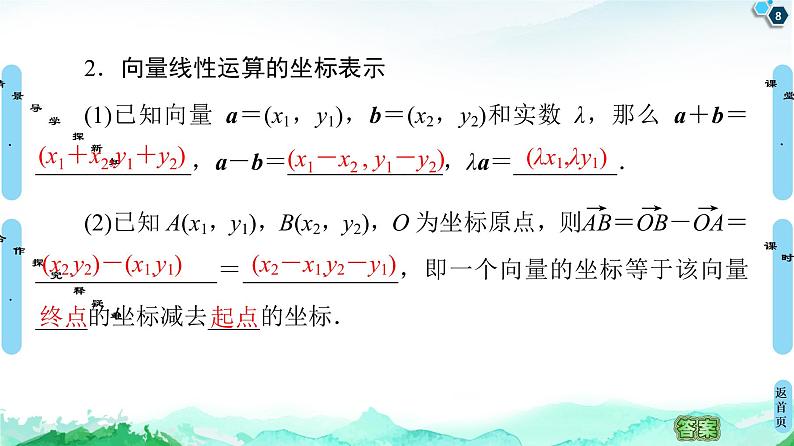 9.3.2第1课时 向量的坐标运算-【新教材】苏教版(2019)高中数学必修第二册课件08