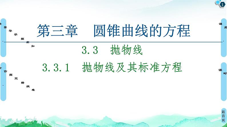 第3章 3.3 3.3.1 抛物线及其标准方程-【新教材】人教A版(2019)高中数学选择性必修第一册课件(共56张PPT)第1页