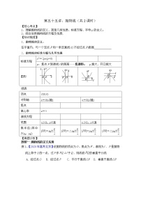 2021高三数学第一轮复习 导学案  第55讲 抛物线（共2课时）