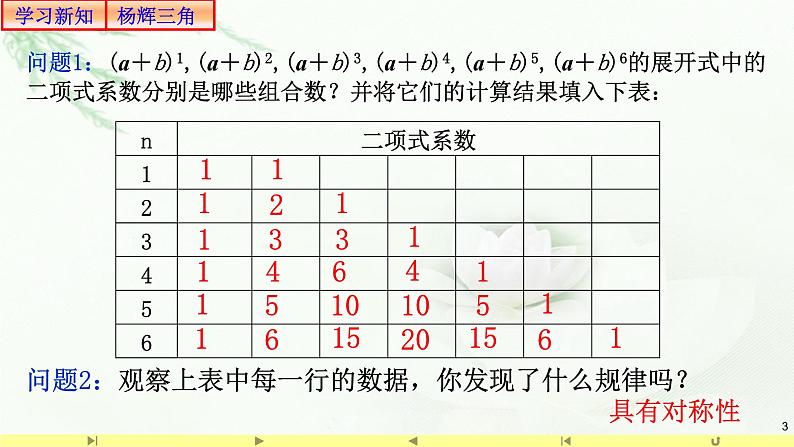 6.3.2二项式系数的性质1 课件-高中数学人教A版(2019)选择性必修第三册03