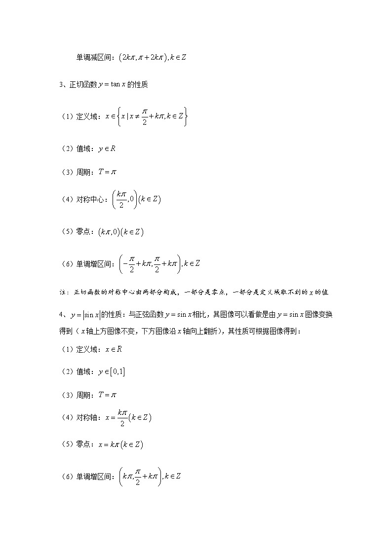 专题28 三角函数及函数性质(讲义),(对新课重难点内容进行提升和巩固),人教版,(有解析)教案第2页
