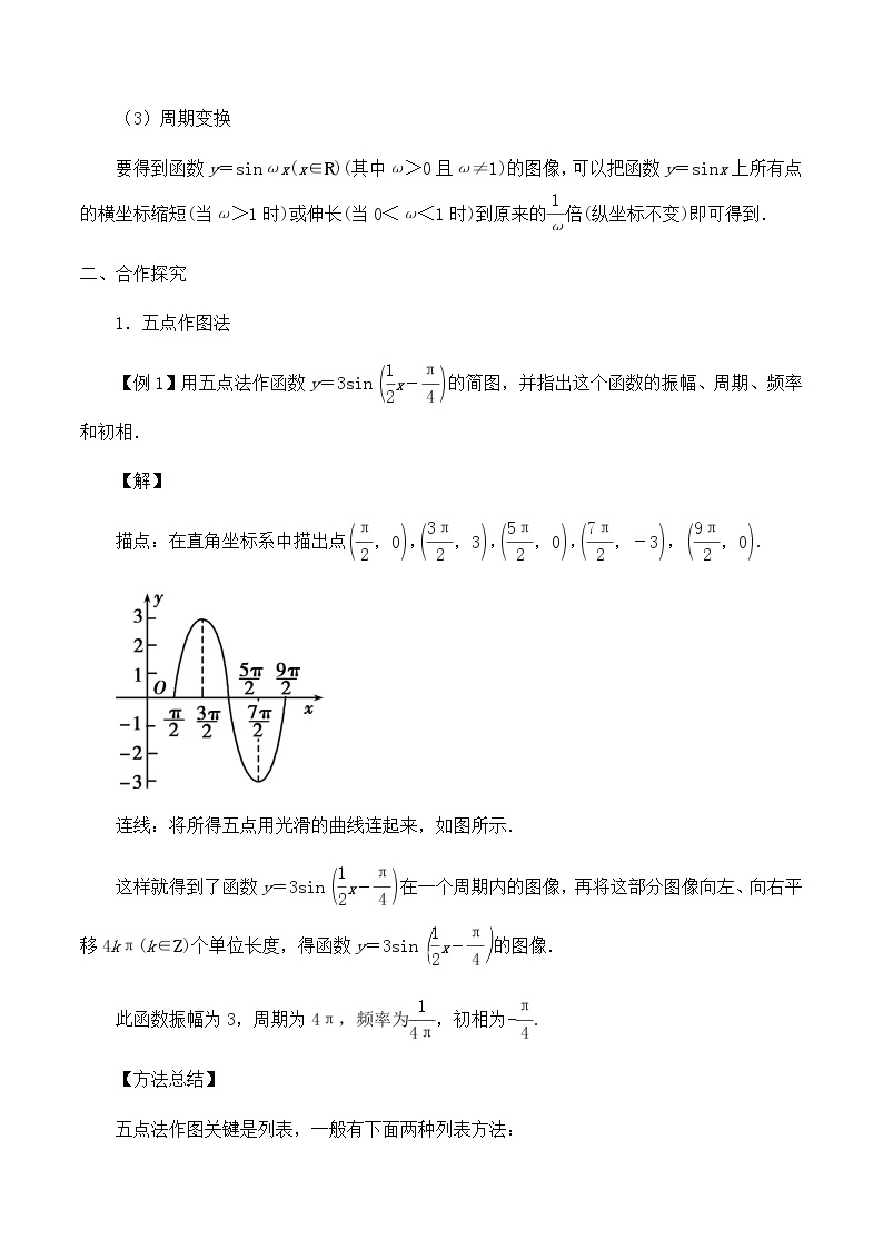 北师大版（2019）高中数学必修第二册1.6.3探究A对y=Asin{ωx+ψ}的图象的影响-课件+教案+学案02