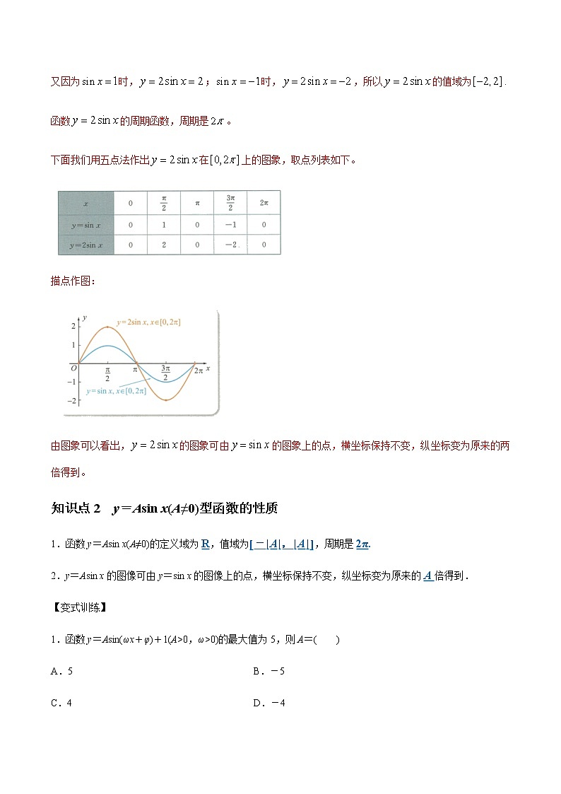 7.3.2 正弦型函數(shù)的性質(zhì)與圖象（1）教學(xué)設(shè)計(jì)（1）-人教B版高中數(shù)學(xué)必修第三冊(cè)第3頁(yè)